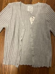 Gray Button Up Cardigan