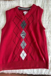 vintage red sweater vest