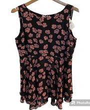 NWT A Pea In The Pod Top Floral Maternity Tunic Sleeveless Womens Medium MSRP$78