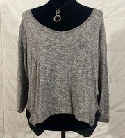 Gray and Black Blouse by French Laundry