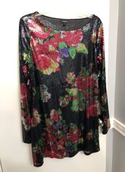 Floral Sequins Dress