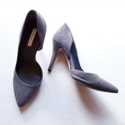 Gray Suede Heels