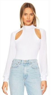 Michael Lauren Gilford Mock Neck Top in White