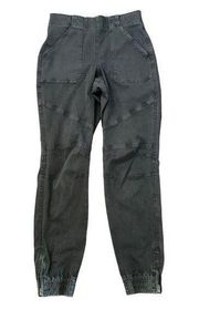 SPANX charcoal gray cargo style denim pants size M