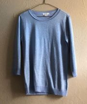 Blue sparkly quarter sleeve sweater