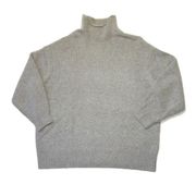 NWT MM Lafleur Lea 1.0 in Stormcloud Plush Cashmere Funnel Neck Sweater XL $525