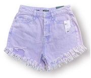 WildFox High Rise Lavender Denim Shorts