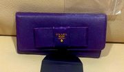 Saffiano Leather Fiocco (bow flap) in RARE Violeta Purple 1M1132