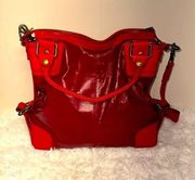 Donald Pliner Red Paten Leather Bag