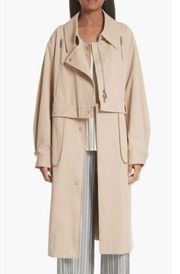 GREY JASON WU Sailor Stretch Twill Convertible Trench Coat NWOT Sz 4