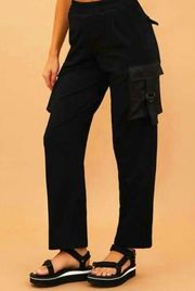 Beach Riot Range Straight Leg Cargo Pants in Black Size XS