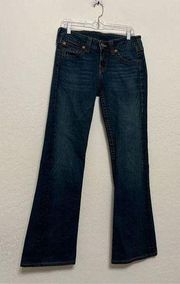 True Religion Womens Size 31 Becky Blue Jeans Medium Wash BootCut Flap Pockets