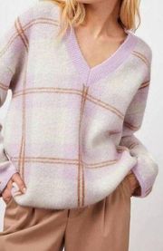 NWT RAILS Colleen Sweater in Lilac Plaid Size MEDIUM