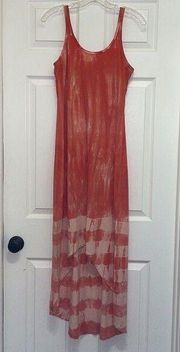 Athleta Seabreeze Toe Dye Maxi Dress in Coral Sunset