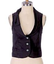 Anthropologie ETT TWA Dark Navy Barbershop Harmony Vest Sz 4 EUC