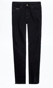 Zadig & Voltaire Eva Grunge distressed ankle jeans $283