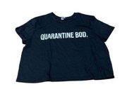 TYC quarantine bod black crop top size medium