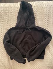 Black Cropped Hoodie