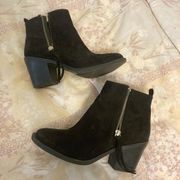 H&M Black Suede Ankle Boots
