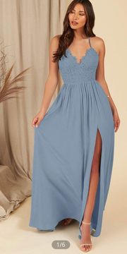 Dusty Blue Bridesmaids Dress