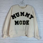 Women's "Mummy Mode" Cropped Sweatshirt Size M