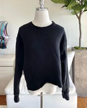 Sundry Classic Black Cropped Sweatshirt Size 2