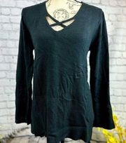 Vila Milano Wool Long Sleeve Sweater - Black - Size L