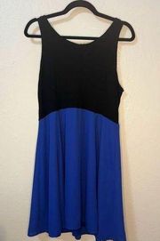 APT 9 Cobalt Blue & Black A-Line Dress - Women’s LP