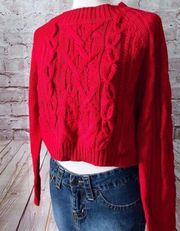 Francesca’s Harper Heritage Red Knit Sweater