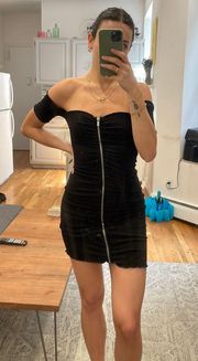 Forever 21 Black Zip Up Dress