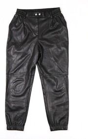 Bershka Baggy pants faux leather ankle jogger large