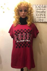 New Sexy Red “ Queen Of Everything “ Tee Shirt 