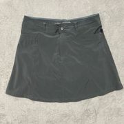 LL Bean Skirt Womens 10 Gray Skort Shorts Pockets A Line Outdoor Golf Tennis