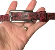 Via spiga red black leopard belt Large