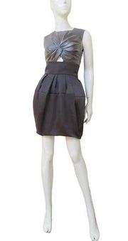 Christian Dior Color Block Silk Dress with Cut out