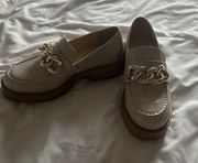 Neutral chain loafers