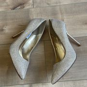 DUNE LONDON Gold Beaming Di Glitter Courts Pumps Sz 37 (6)