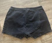 Boutique Black Denim Skort Size Large 