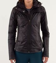 LULULEMON Black Run: Bundle Up Jacket Quilted Lined Puffer Hooded W4A09S Small S