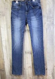 Aero Size 28/32 Straight Leg Distressed Jeans w/5 Pockets & Belt Loops