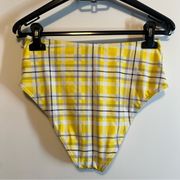 High Waisted Plaid Swimsuit Bottom