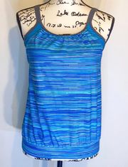 Women's Tankini Built in Bra Swim Top Size Small 4/6 Aqua Beach