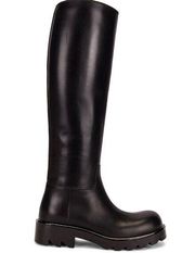 Bottega Veneta Strut Leather Knee High Boots in Black 39.5 With Box Womens