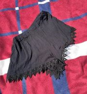 Black shorts with a lace trim
Women’s size XS extra small