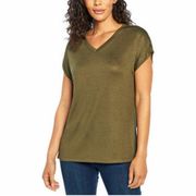 NWOT Orvis Ladies' V-Neck Tunic Top Olive Night Green Size XXL