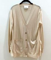 3.1 Phillip Lim Ruffle-Gusseted Cardigan - Size Small