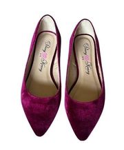 Penny Loves Kenny Wine Color Suede Like Flats Size 8