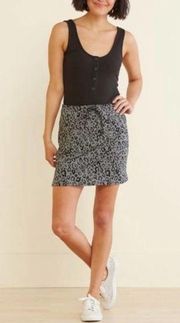 Sundry Leopard Pocket Saturday Skirt Gray Knit NWOT