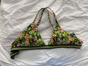 Floral Triangle Swim Top