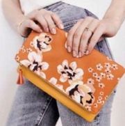 Rachel Pally Floral Reversible Fold Over Clutch